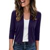 Women's Long Sleeve Neck Cropped Cardigan Sweater, Short Knit Cardigan Top