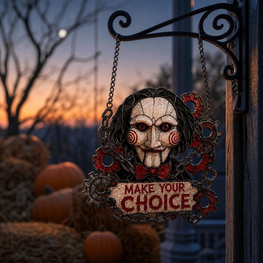 Halloween Puppet Acrylic Hanging Ornament for Party Decor