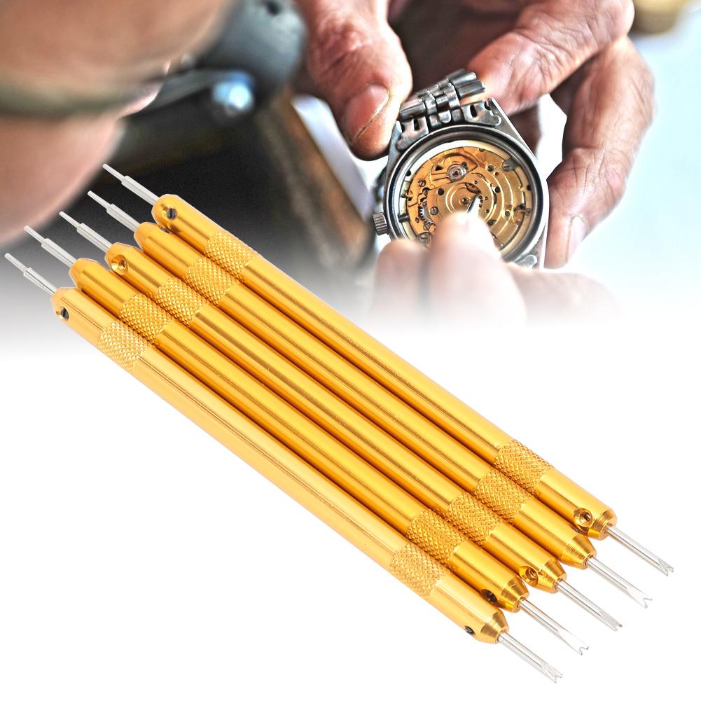 5pcs Aluminum Steel Watch Band Strap Link Pin Spring Bar Remover Watch Repairing Tool