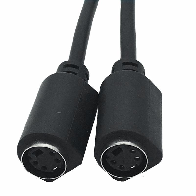 S-Video 4 Pin Mini DIN Y Splitter Connectors Cable Extension Cable 4 Pin S-Video Male to 2 Female Splitter for TVs VCRs