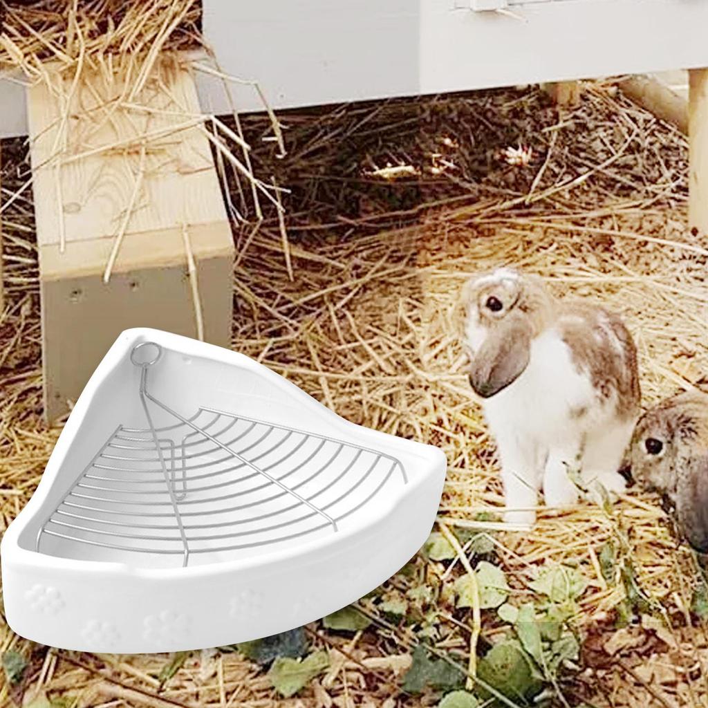 Rabbit Litter Box Corner Pan Potty Pet Toilet for Guinea Pig Hamster Bunny Ferret
