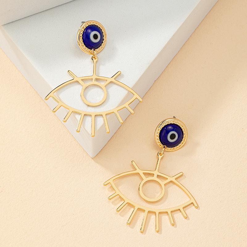 Devil's Eye Earrings: Trendy, Exaggerated Eye Design for Women