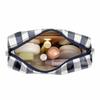 [Rootote] Rectangular Cosmetic Pouch, Laminated To-Q 1031 (01 Check Green)