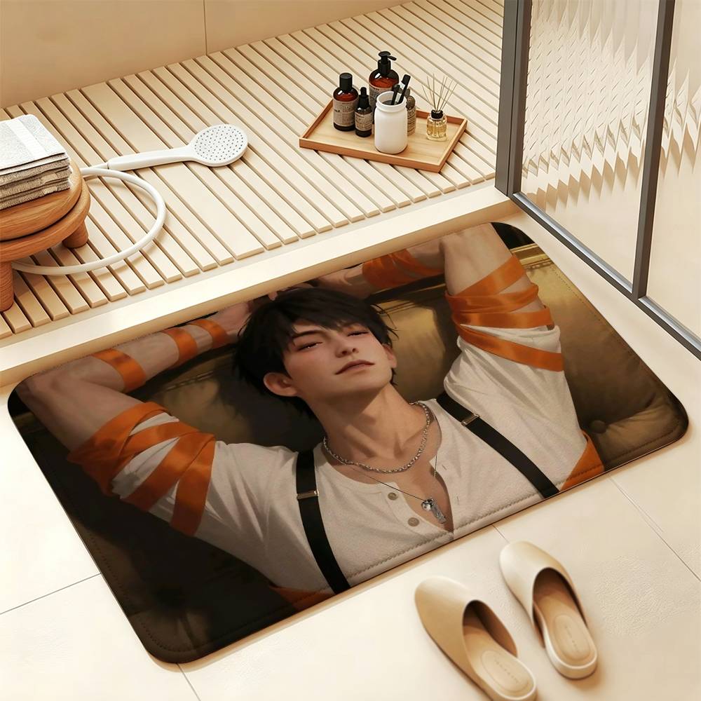 Caleb Xia Yizhou Love and Deepspace Anti‑Slip Floor Mat Short Plush Rug Carpet Soft Comfortable Machine Washable Home Decor