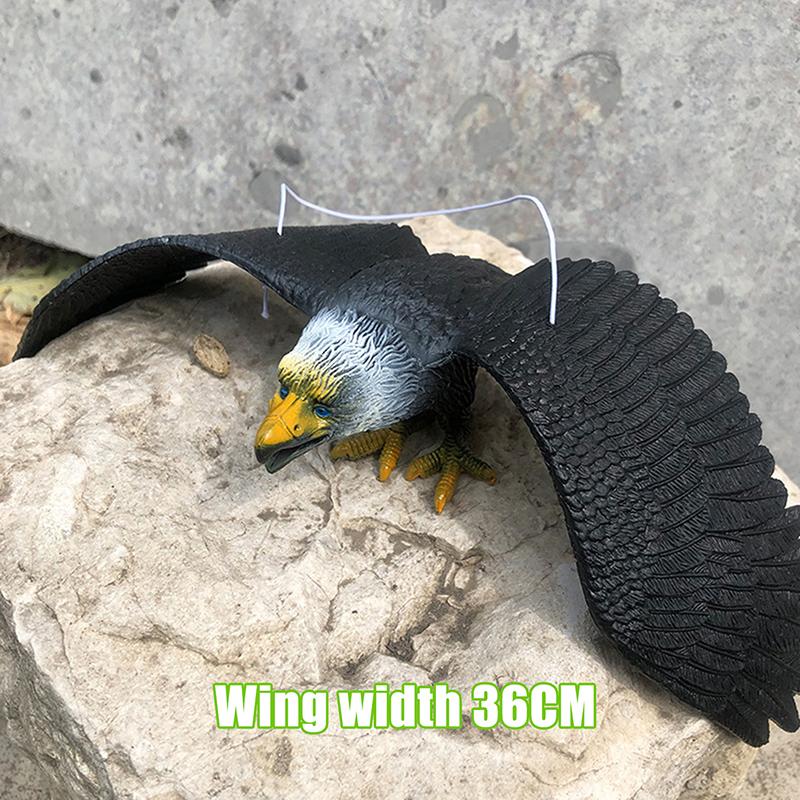 1Pc 38/27/22CM Outdoor Hanging Eagle Statue Realistic Eagle Ornament Deterrent Flying Bird Eagle Decoy Garden Scarecrow