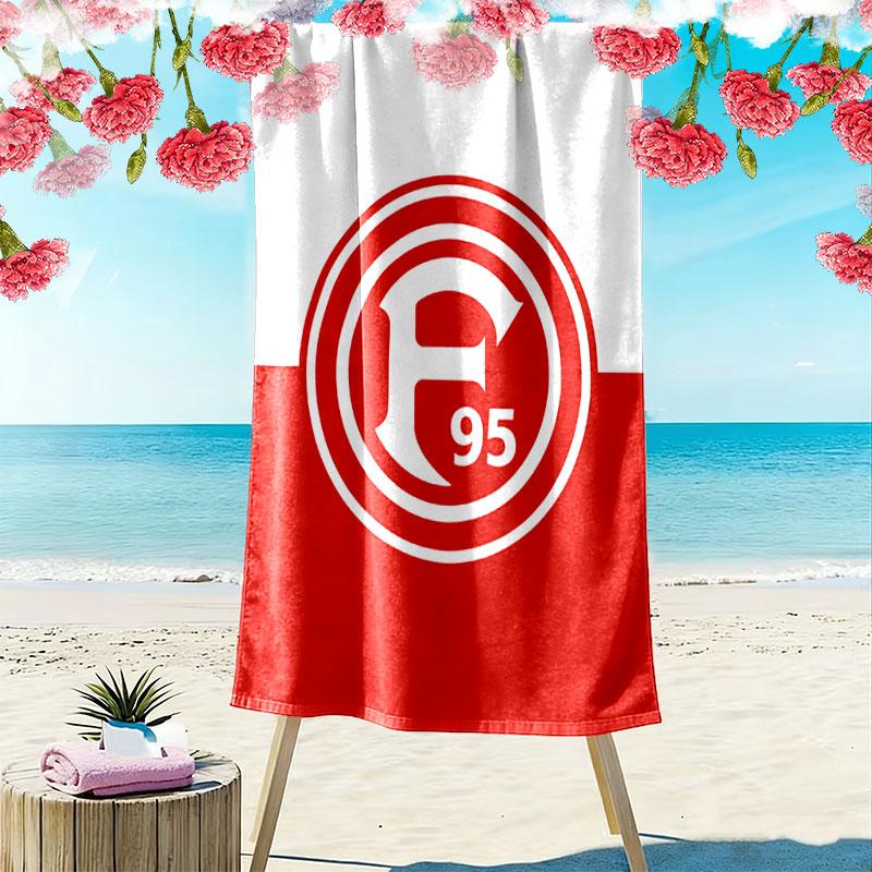 Πετσέτα Παραλίας Fortuna Düsseldorf Print, Μεγάλη Μαλακή Πετσέτα Γρήγορου Στεγνώματος για Παραλία Κάμπινγκ Κολύμπι