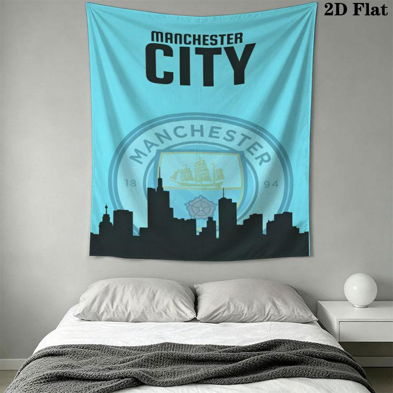 Historic MCFC WinsWall Hanging Printed Fabric Blanket Decorative Tapestries for Bedroom Living Room Home Decor