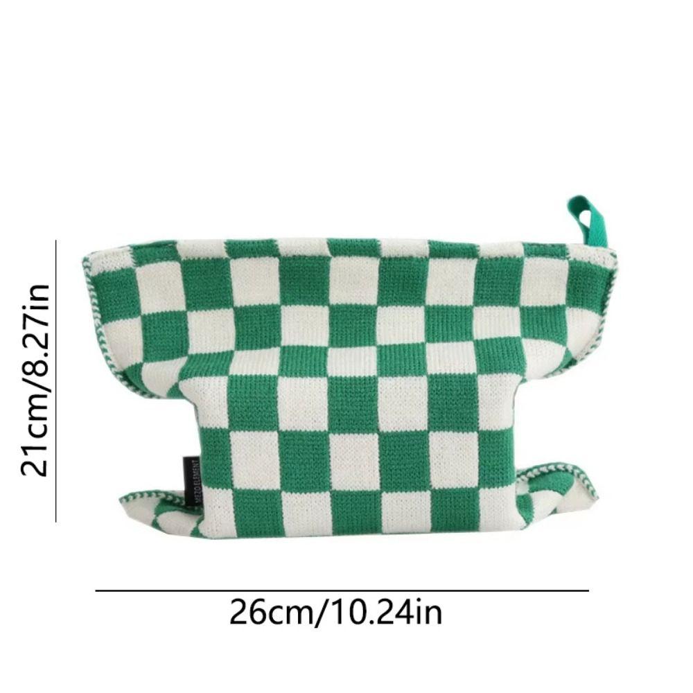 Foldable Knitted Tissue Bag Dustproof Desktop Paper Towels Case  Dining Table