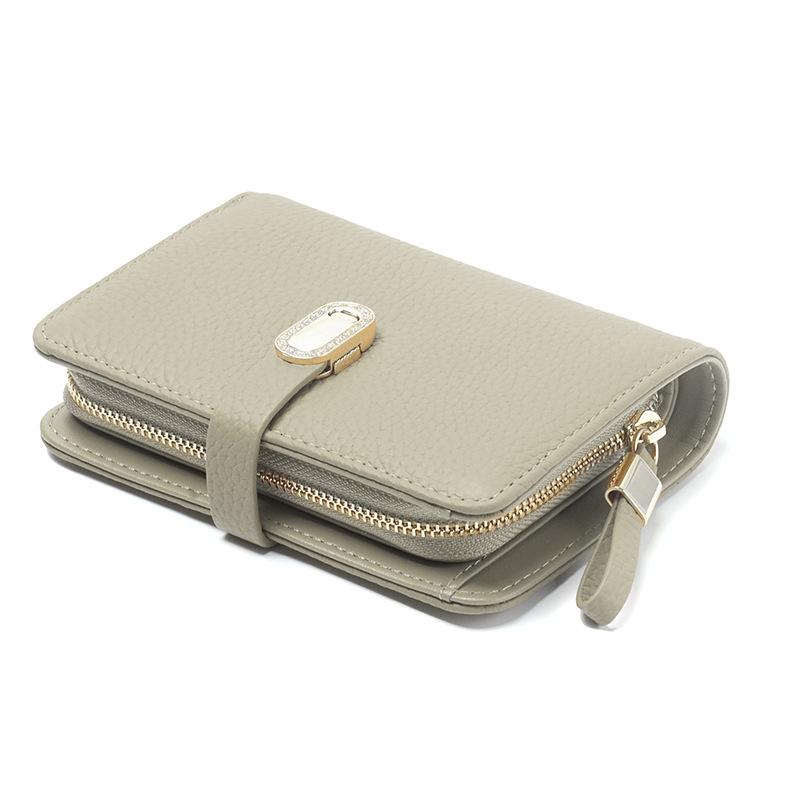 Dámská peněženka, Pravá kůže, Velkokapacitní peněženka v kontrastních barvách, První vrstva hovězí kůže, Luxusní psaníčko, Peněženka na více karet.