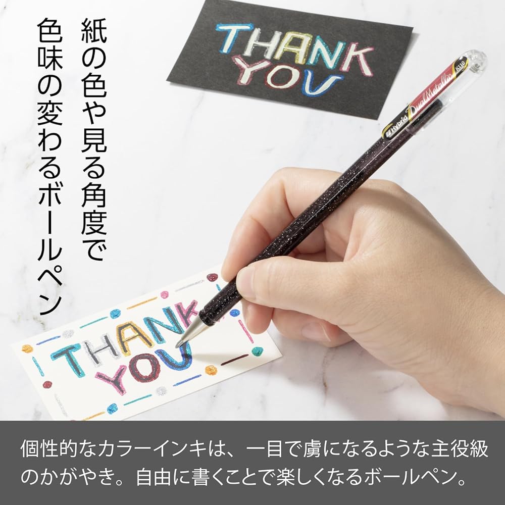 Pentel Dual Metallic Original Fantasy Set 14 Colors Ballpoint Pens