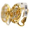 Chanel 2137 Gold Plated Rhinestone Circle CC Logos Earrings Earring goldUsed
