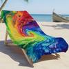 Creative Painting digital-printed polyester Superfine fiber double-sided fleece Beach vacation bath towel, beach towel