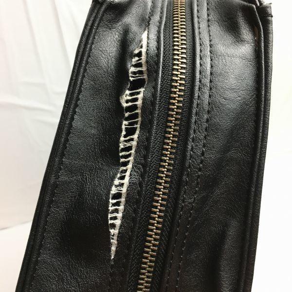 USED/BAGGEX Leather Briefcase Business Bag Black Made in Japan Trusted Quality