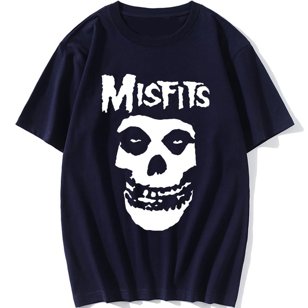 New Men's Hip-hop Punk Skull Misfits Brand Cotton Short-sleeve T-shirt Marve Graphic T Shirts  Harajuku  Graphic T Shirts