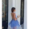 Chic Fringe Halter Mini Dress Women Sexy Sleeveless Off-shoulder Backless Bodycon Dresses Lady Summer Vacation Beach Gowns 2026