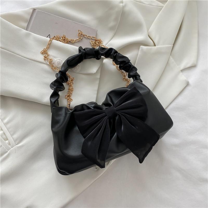 This year's popular small bag women's 2025 new fashion trend chain crossbody cute bow shoulder armpit bag