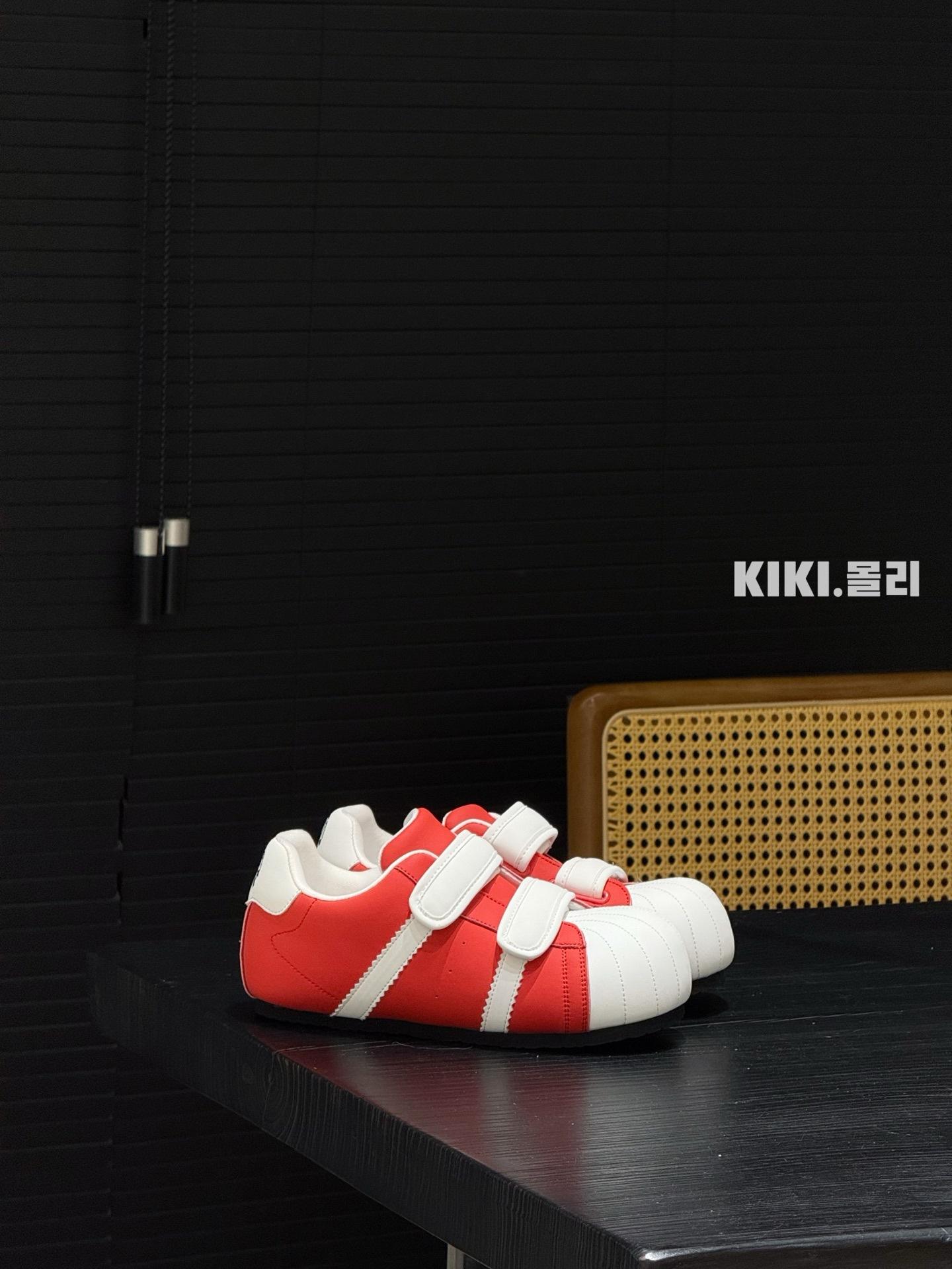 

Универсальная повседневная женская Q-версия спортивной обуви на платформе-пузыре, на липучке, с внутренней высотой, новые маленькие белые туфли, обувь-хлебцы 39 красный