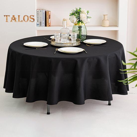 8 Pcs Thickened Table Cover Simple Style Pure Color Round Shape Anti-Slip Easy Care Stain-proof Waterproof Table Protection Banquets Party Decoration