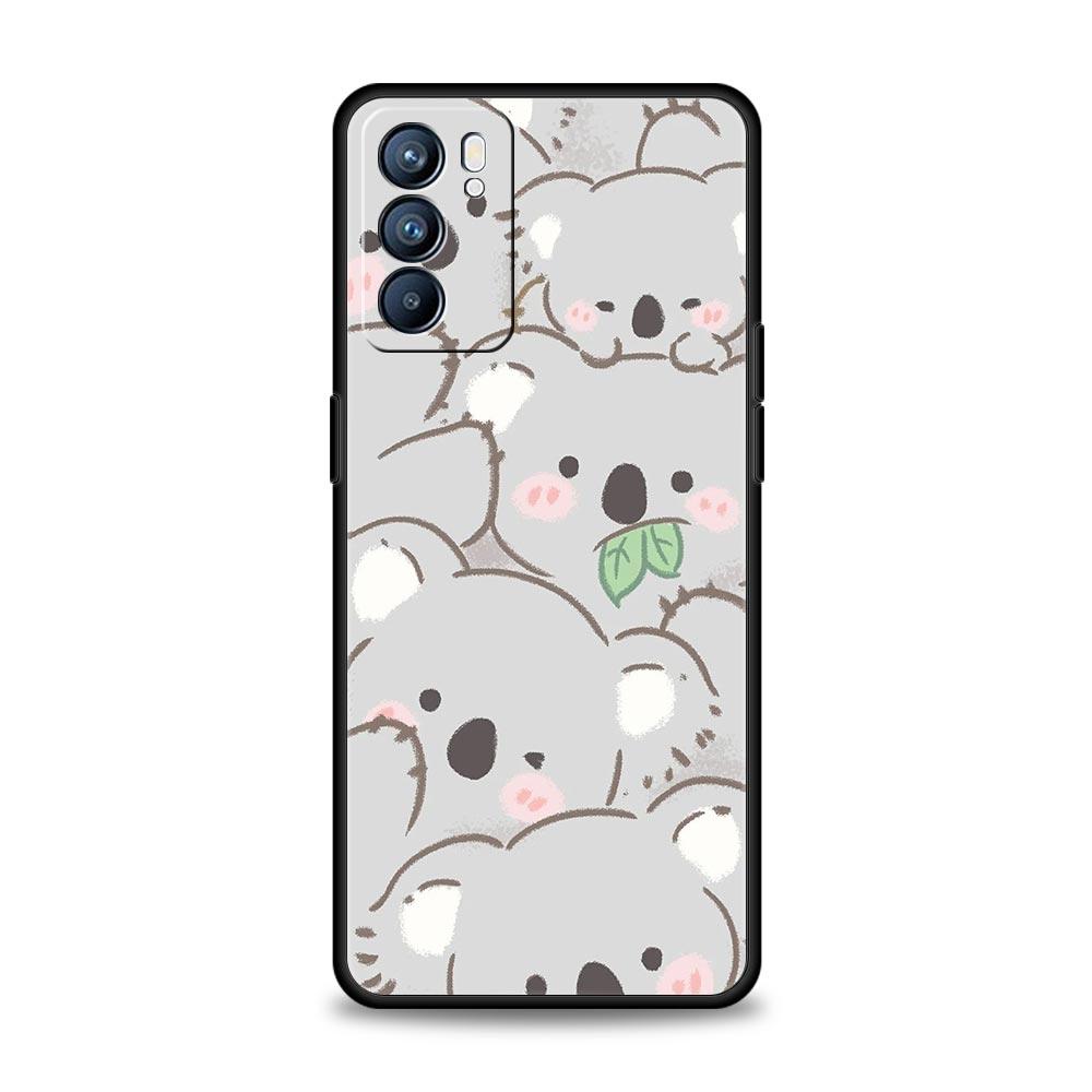 Phone Case For Oppo Reno13 Reno12 Reno11 F Reno10 Pro A54 A53 A95 A76 A74 A57 A98 A80 A79 5G A78 4G Cover Koala