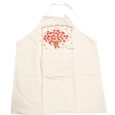 [P2052] - Designer Apron 'For the Prettiest of Moms' Ecru Beige