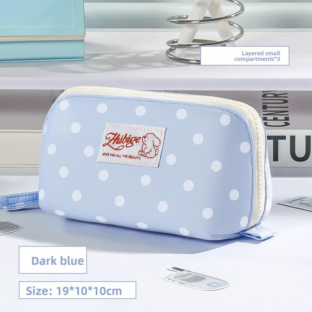 Style Puppy Dot Pencil Case With Large Capacity For Students And Office Use