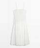 Masimodutti Cotton Poplin Strap Midi Dress