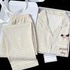 Cute Puppy Pajamas Women'S Spring And Autumn Cloud Cotton Long-Sleeved Trousers Girl Casual Loungewear Set Real Shot