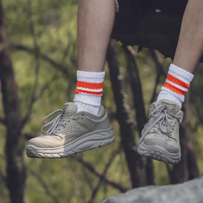 Stripe Color Crew Socks_Orange