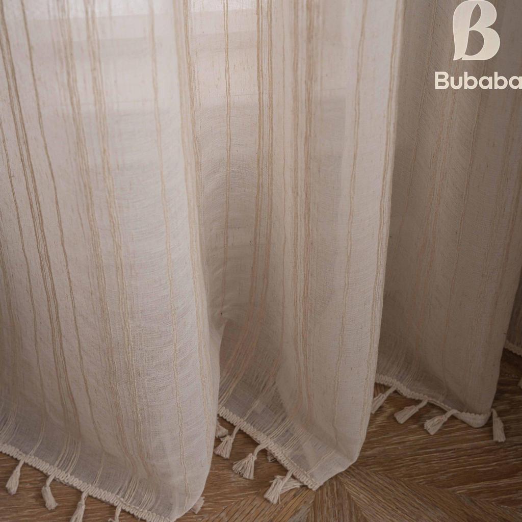 Flying Cat American Bamboo Joint Yarn Light-Transmitting Curtains for Bedroom, Kitchen, Living Room, Balcony, and Partition
