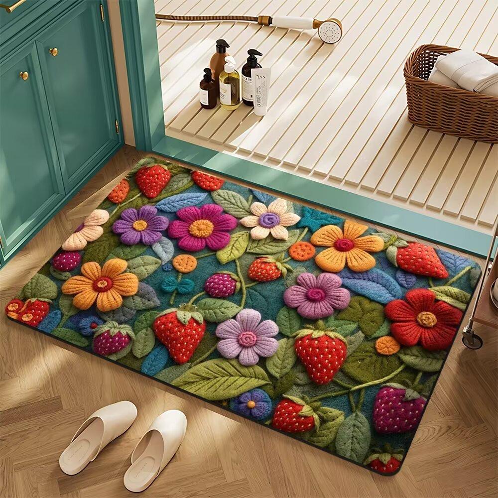 Threedimensional New Diatom Bathroom Mud Absorbent Floor Mat Toilet Antislip Mat Home Kitchen Toilet Entrance Door Mat