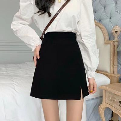 Skirts Women Solid All-Match Mini Teenagers Fashion Lady Empire Popular Charm Preppy Temperament Simple Casual Gray