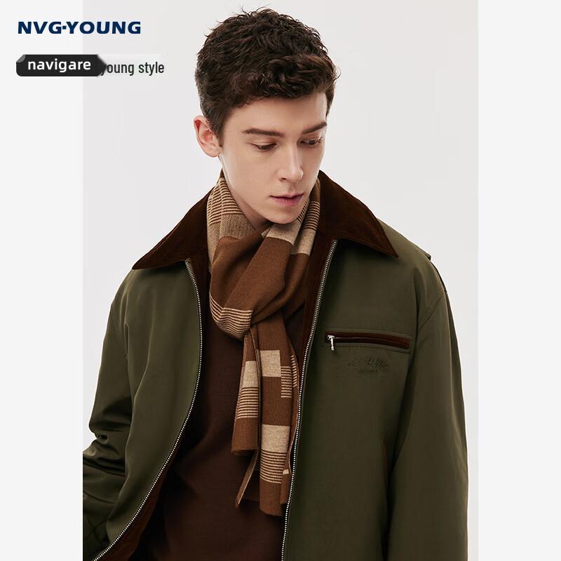 Navigare Men's Fashion Plaid Warm Scarf