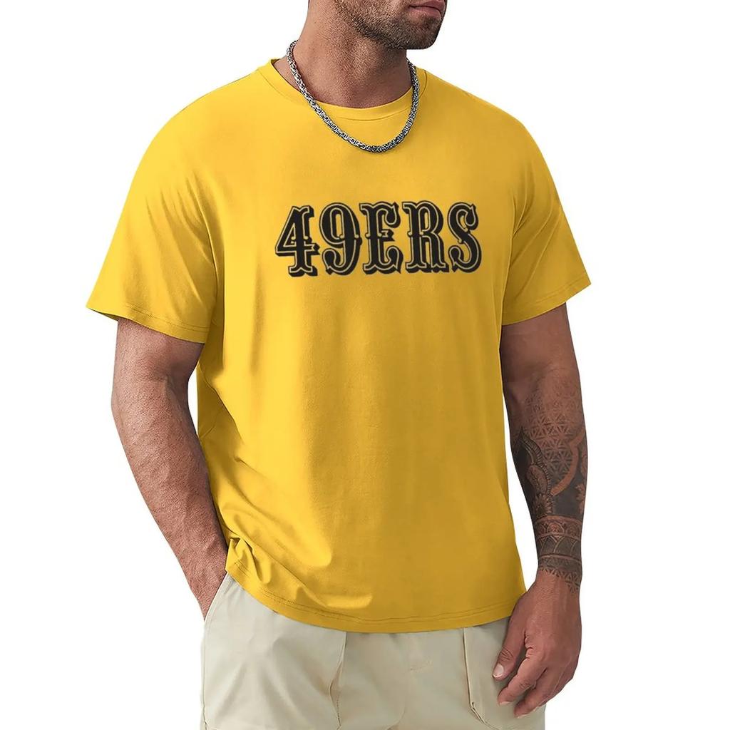 New Fashion Heavyweight Vintage Summer Round 49 Ers - 49ers Logo Cute Tops Customized T Shirts Shirts Graphic Tees Men Clothes