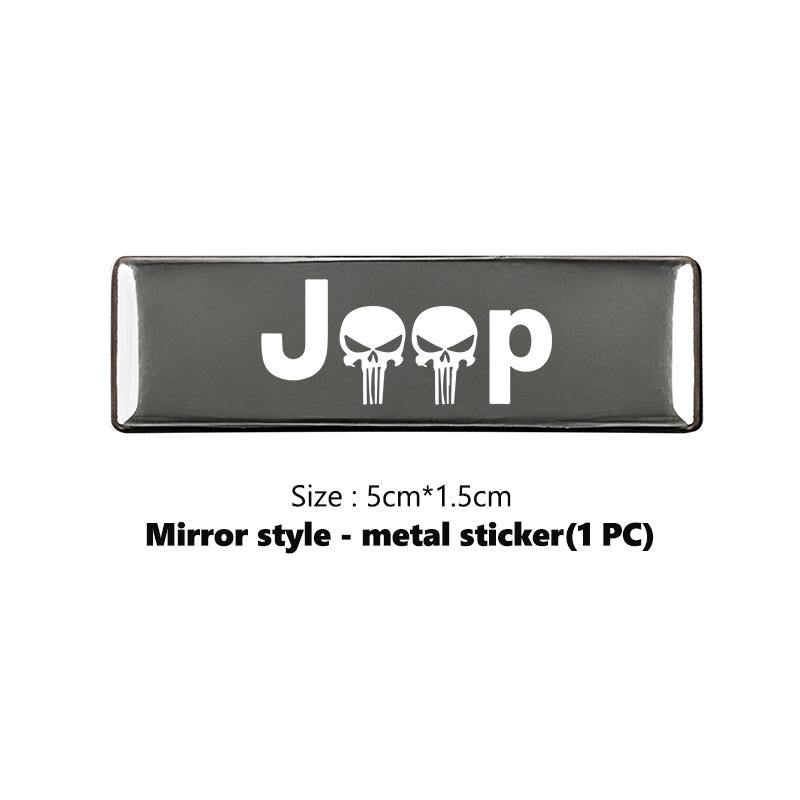 3D Metal Sticker Car Logo Rear Trunk Body Emblem Stickers Decal For Jeep Grand Cherokee Patriot Renegade Compass Wrangler AMR1
