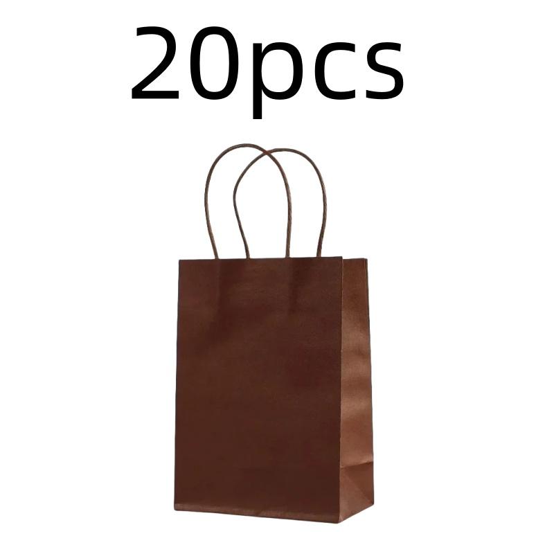 Candy Colorful Shopping Bags 10PCS Kraft Paper Gift Candy Bag Colored Hand-held Paper Bags Wedding Party Decoration Gift