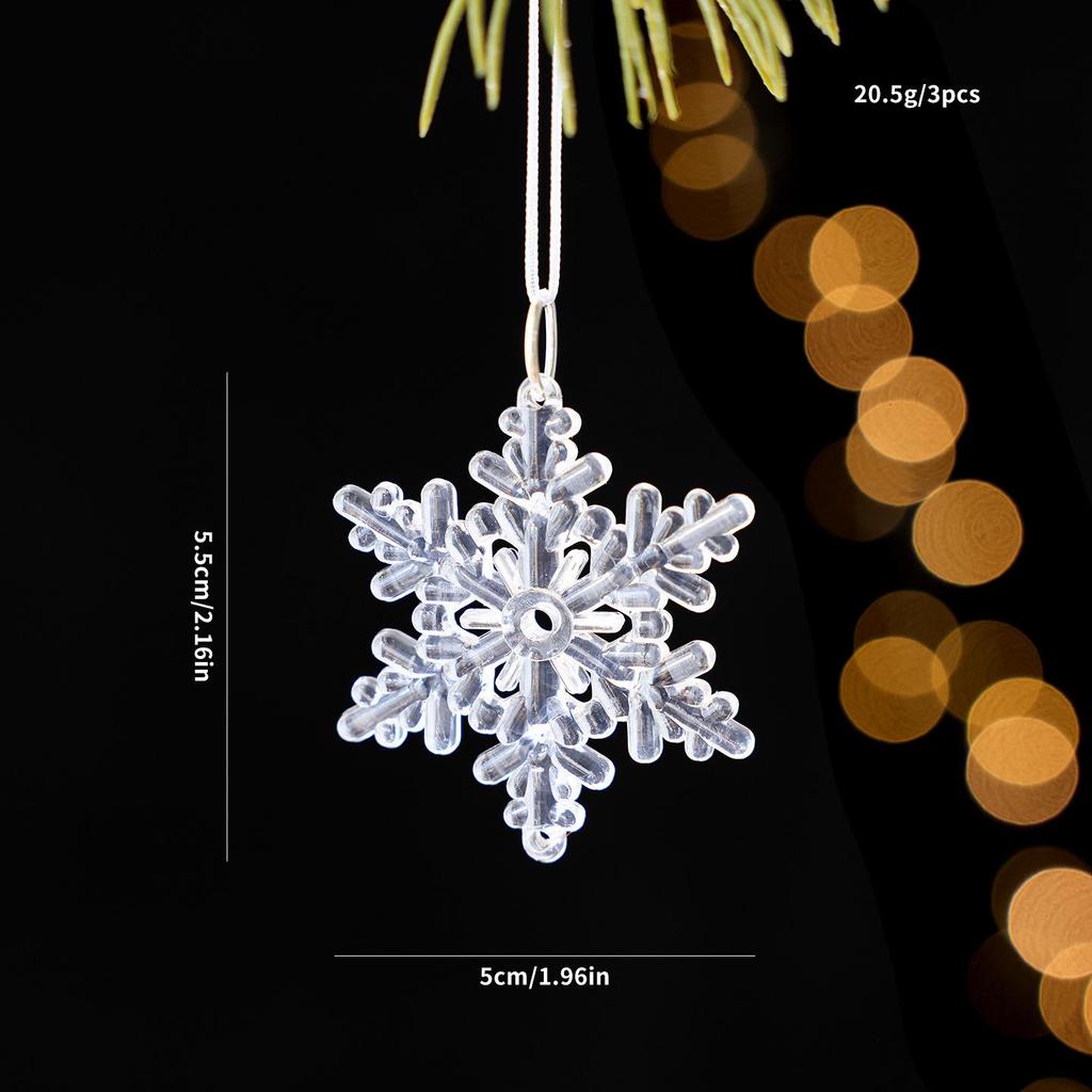 New Acrylic Christmas Tree Ornaments: Reindeer, Angel, and Snowflake Pendants.