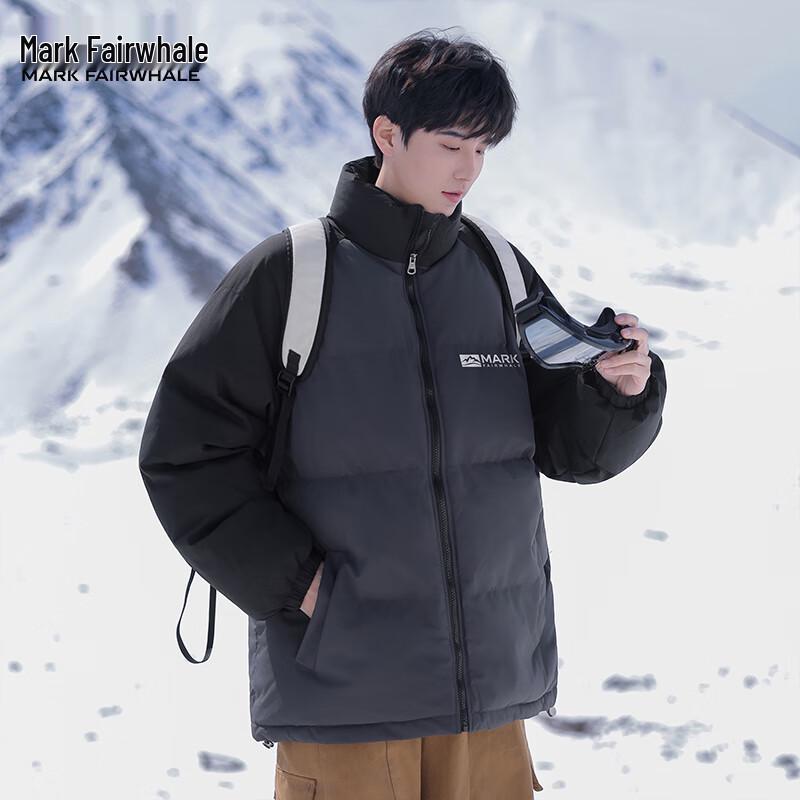 Mark Fairwhale Men's American Style Stand Collar Cotton Jacket