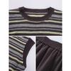 Women's Striped Sleeveless T-Shirt & A-Line Skirt Set