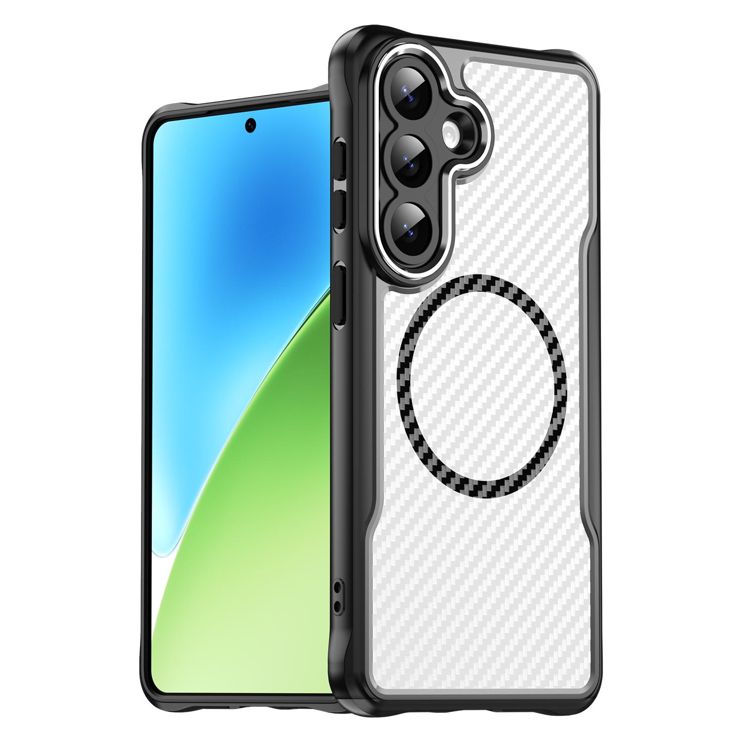 For Samsung Galaxy S26+ Case Magnetic Case Hybrid Phone Cover Carbon Fiber