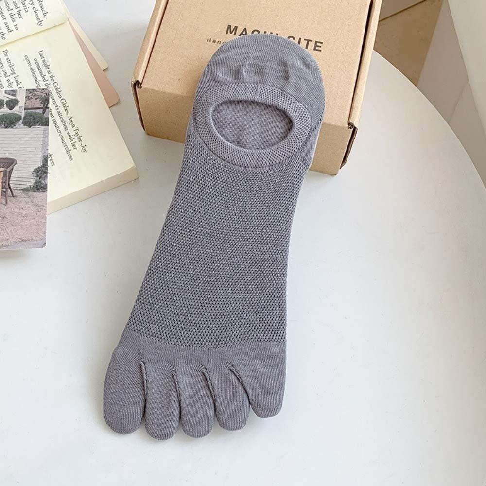 Thin Hosiery Men's Five Finger Socks Mesh Low Cut Sports Socks Fashion Five Toe Boat Socks Running
