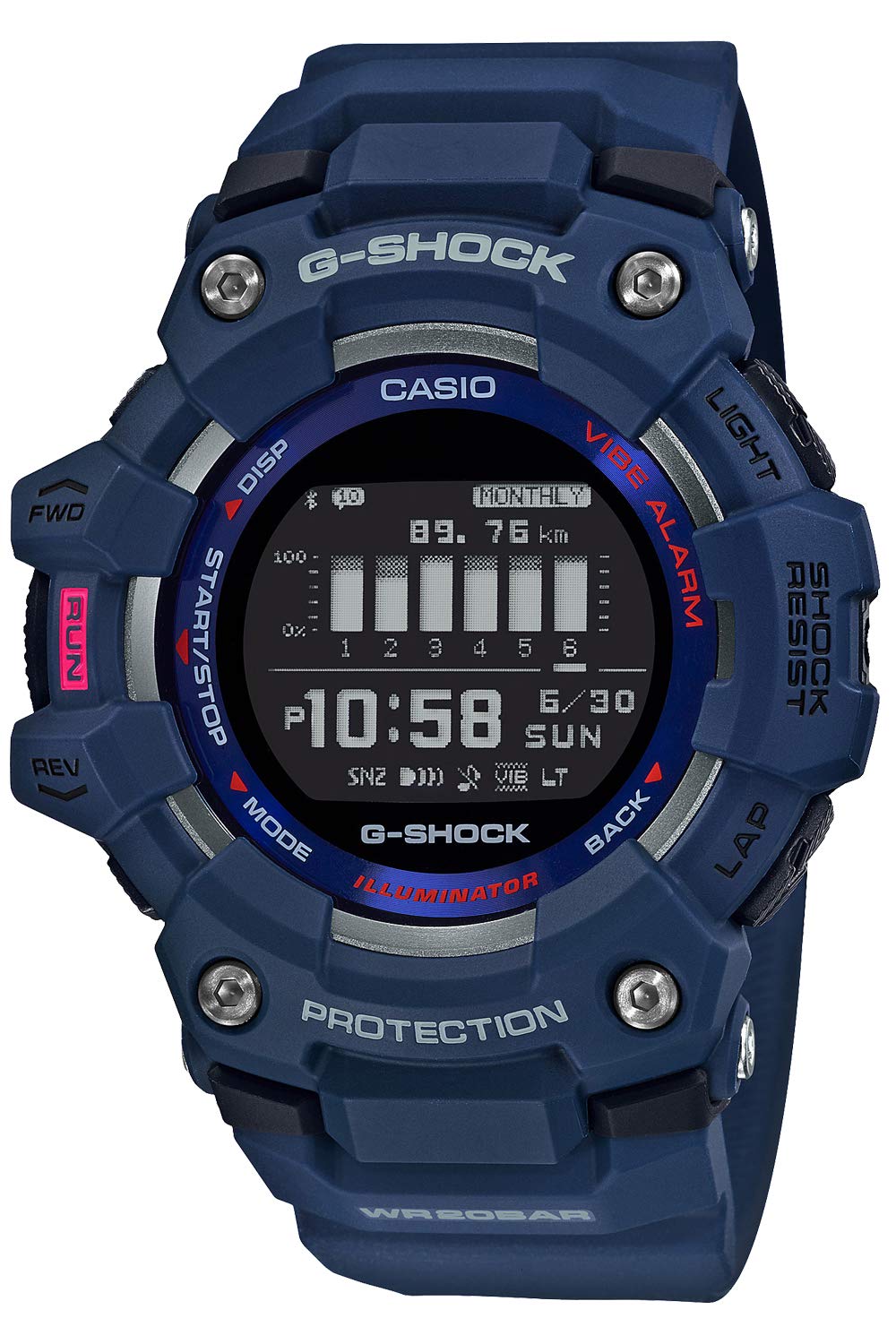 

Годинник з Bluetooth Синій [Casio] G-Shock []G-SQUAD GBD-100-2JF Чоловічий Темно-синій