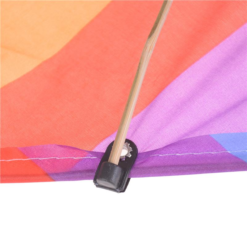 Rainbow Triangle Nylon Outdoor Sports Flying Kite Kite Line String Board Toy