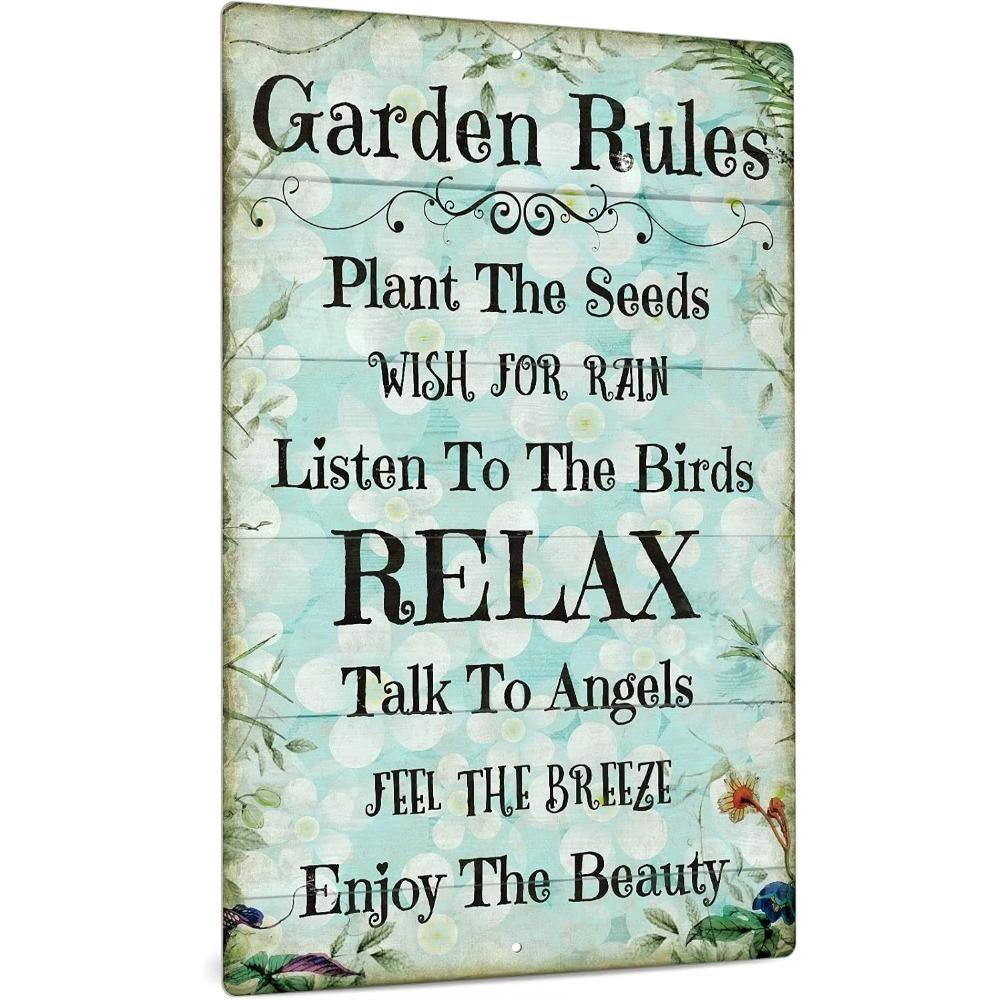 Putuo Decor Porch Sign Metal Wall Sign Porch Decor for Home Bar Farmhouse This is Our Happy Place Wall Art for Front Door Decor