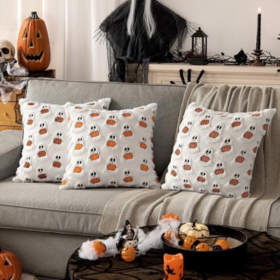 Poszewka na poduszkę Halloween Dynia Duch Miękka Pluszowa Poszewka na poduszkę Wiejski Rzut Poszewka na poduszkę Dekoracje Halloween na werandę