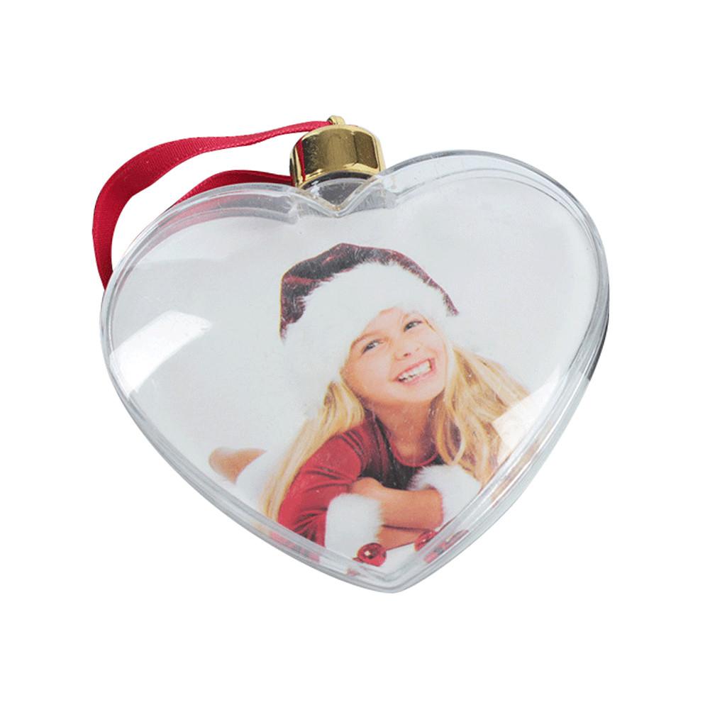Christmas Tree Photo Ball Snowflower Heart Shape Customization DIY Birthday Party Gift Xmas Tree Decoration New Year Ornament