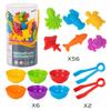 1 Set Kids Color Sorting Bowl Toy Educational Preschool Learning Animal Learning Counting Matching Game with Rainbow Bowls Color Classification