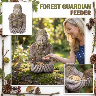 Bird Feeder Outdoor Garden Statue, Mystical Nature Art Hanging & Tabletop Ornament For Yard Patio