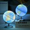 14CM Metal Frame Plastic Geography Education Globe Earth World Map Globe Light Lamp for Decor Kids Teaching Tool