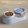 Large Capacity Cat Feeder and Water Dispenser Recirculate Filtering Cat Drinker  for Pet