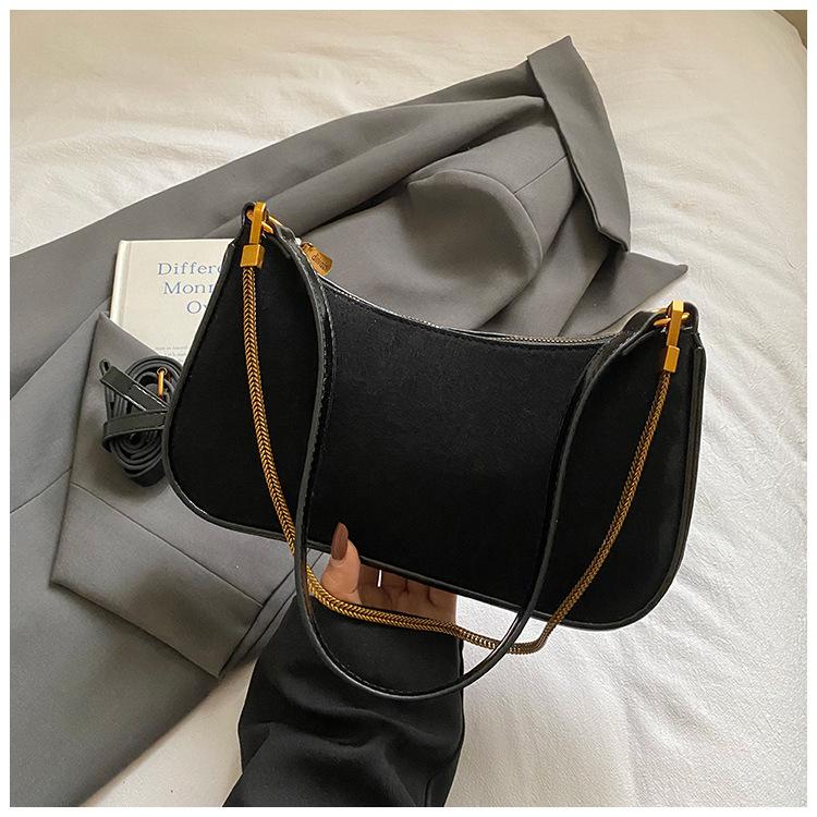 Daily Commute Underarm Bag Women's 2025 New Retro Niche Design Chain Bag High-end Shoulder Messenger Bag